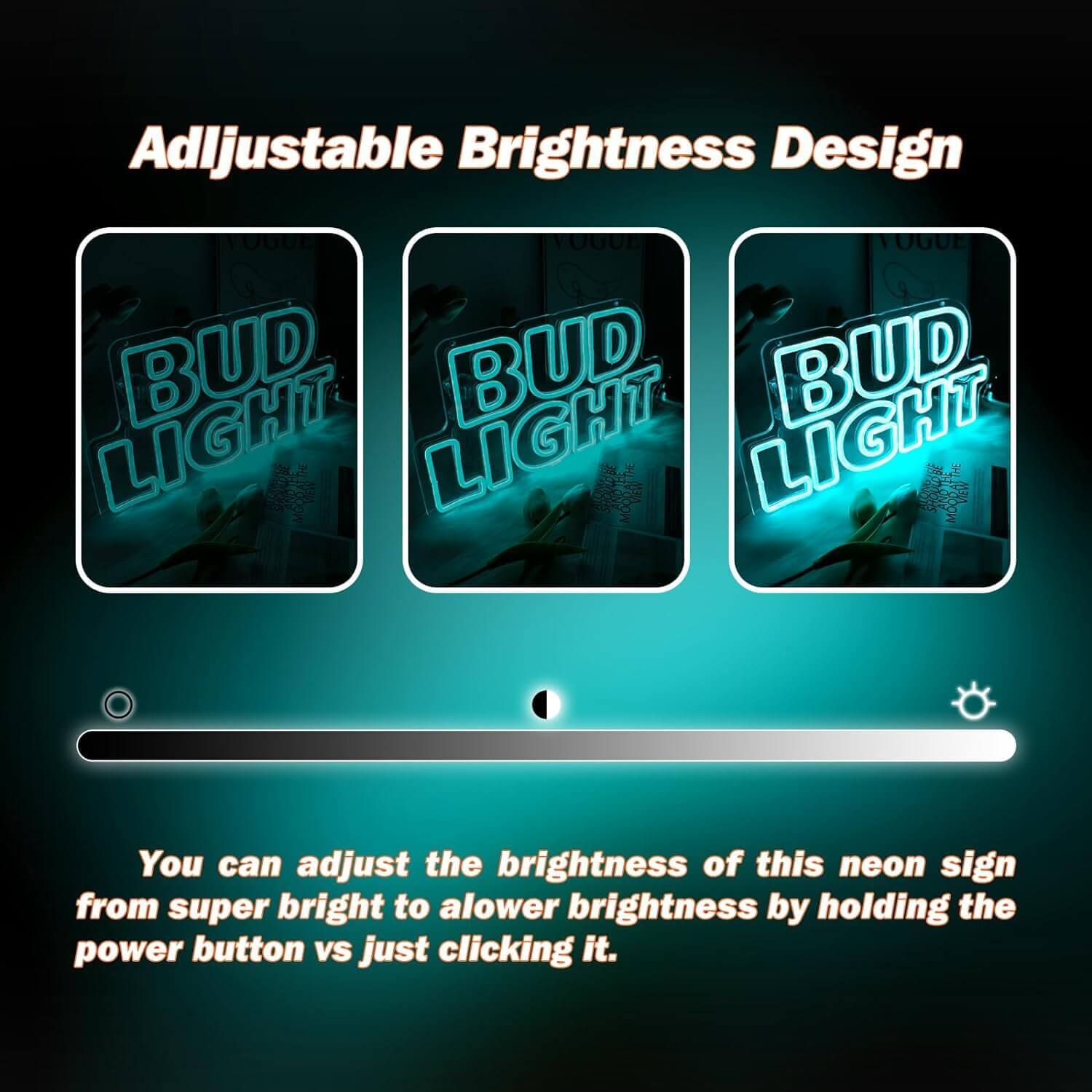 UponRay Bud Light Neon Sign