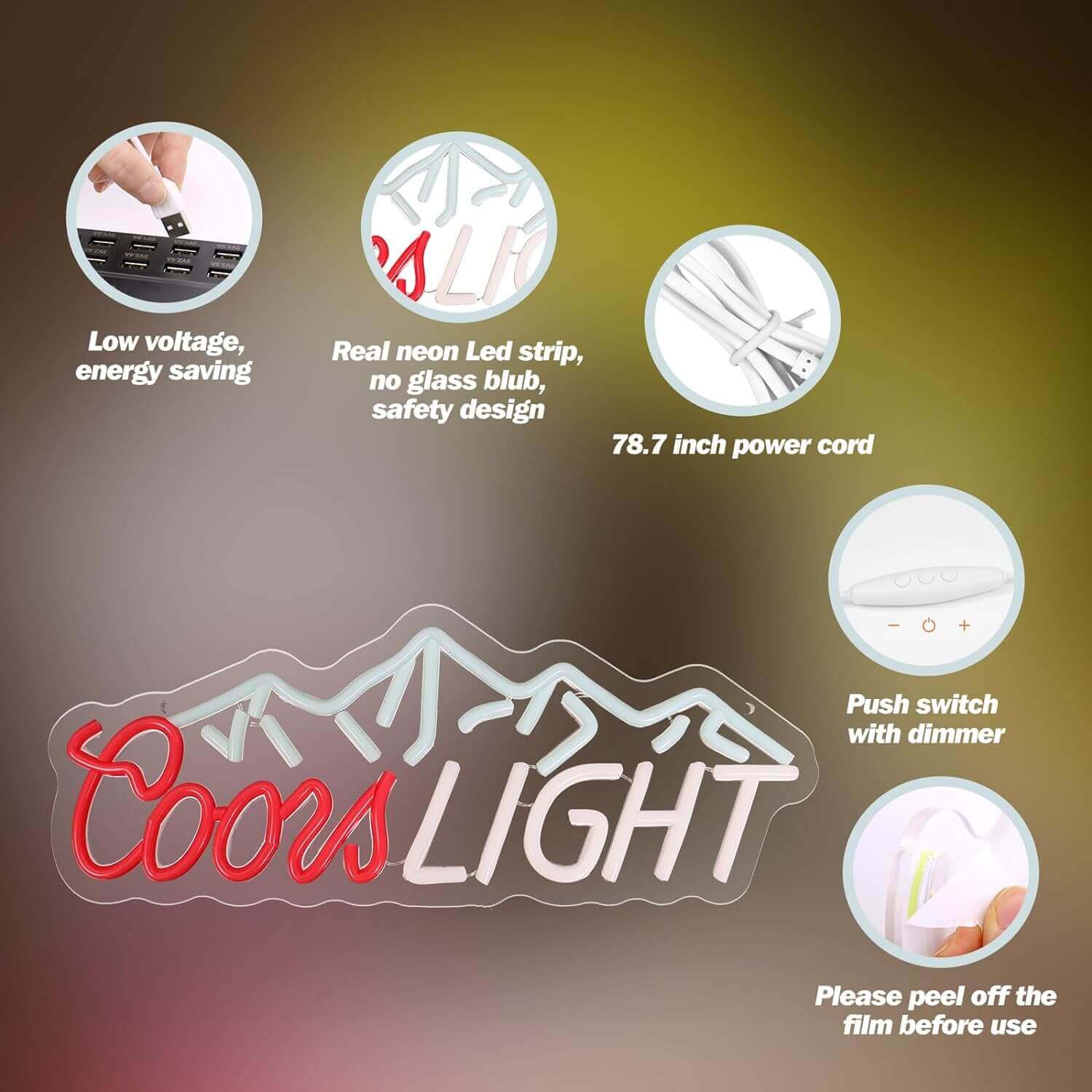 UponRay Coors Light Neon Sign