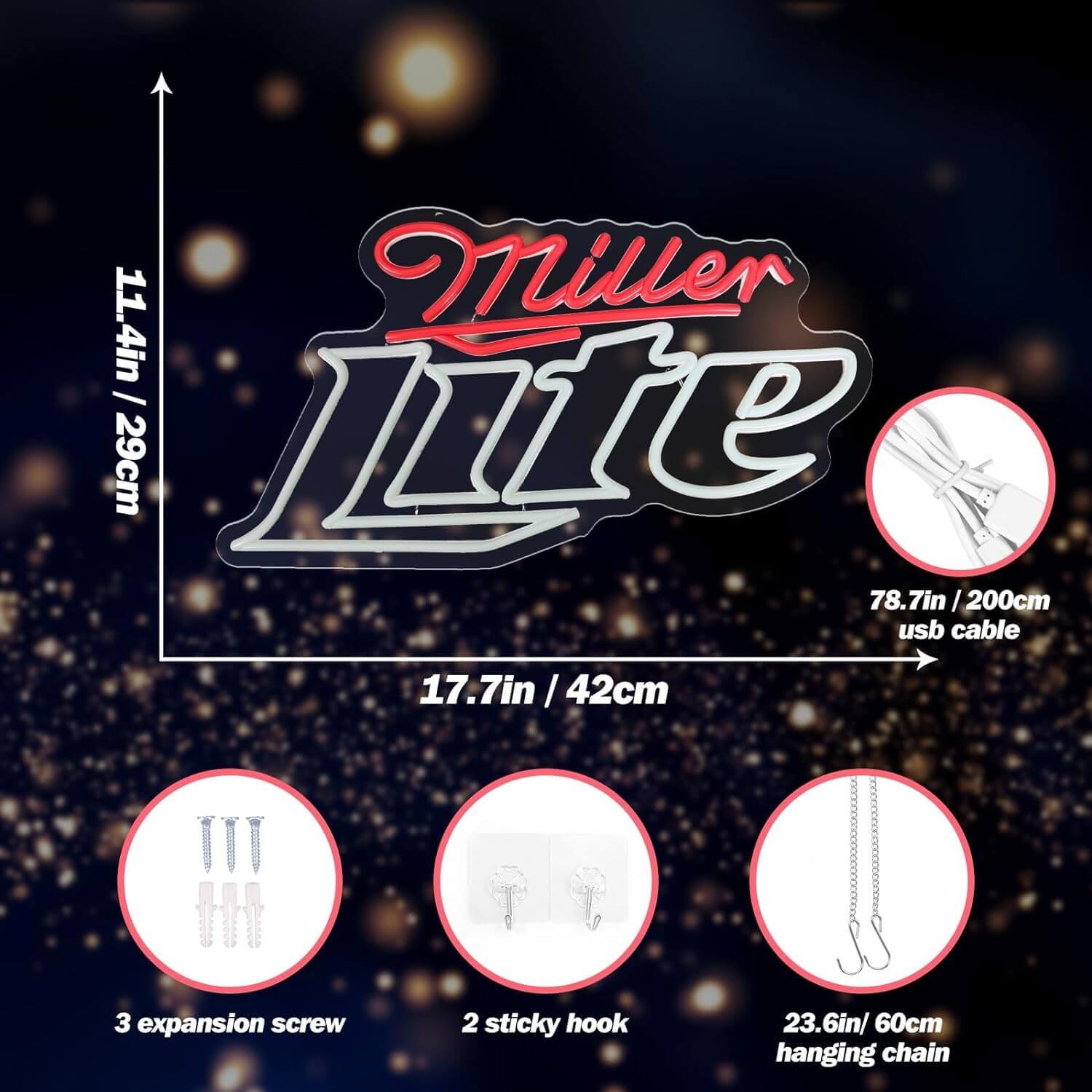 UponRay Miller Lite Light Neon Sign