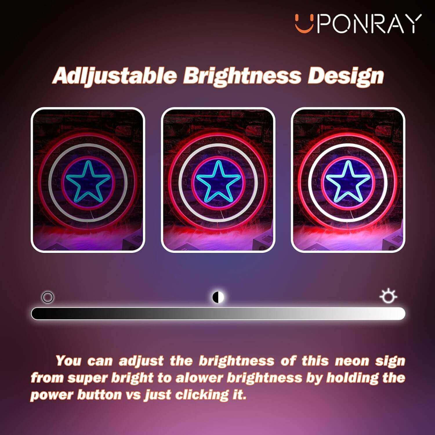 UponRay Shield Neon Sign