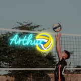 Custom Neon Sign Volleyball with Custom Letters