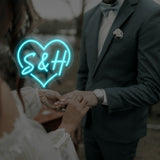 Custom Heartshaped Design LED Neon Sign with Letters