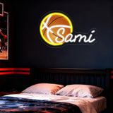 Custom Neon Sign with UV Printed Basketball