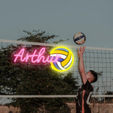 Custom Neon Sign Volleyball with Custom Letters