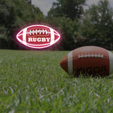 Custom Rugby Neon Sign with Text