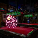 Custom Neon Sign with UV Printed Triangle Rack & Balls Design