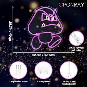 Uponray Mario Villain Neon Signs